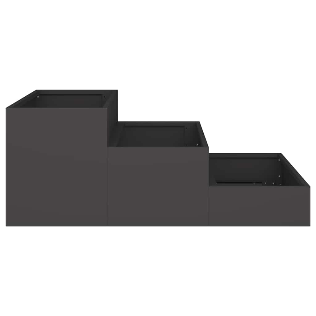 Vaso da giardino Nero 90 x 90 x 35 cm Acciaio