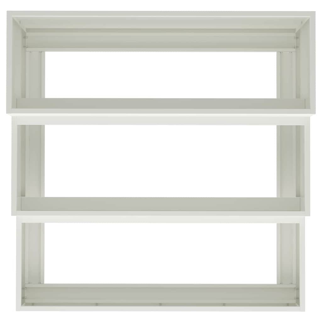 Vaso da giardino Bianco 90 x 90 x 35 cm Acciaio