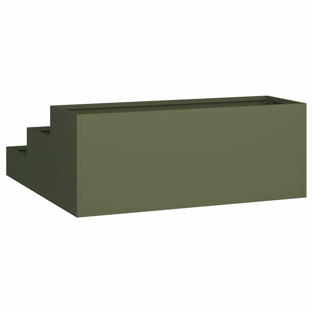 Vaso da giardino Oliver verde 90 x 90 x 35 cm Acciaio