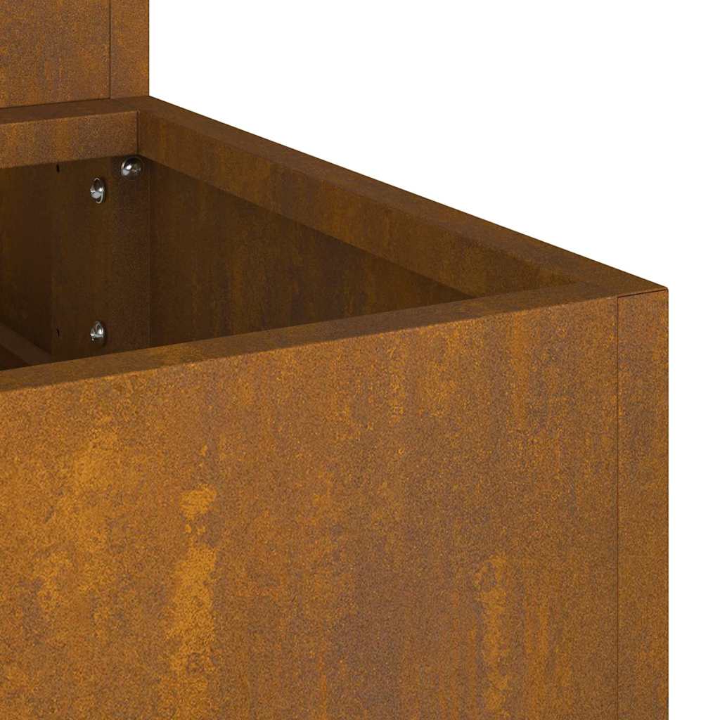 Vaso da giardino Ruggine 90 x 90 x 35 cm acciaio corten - homemem39