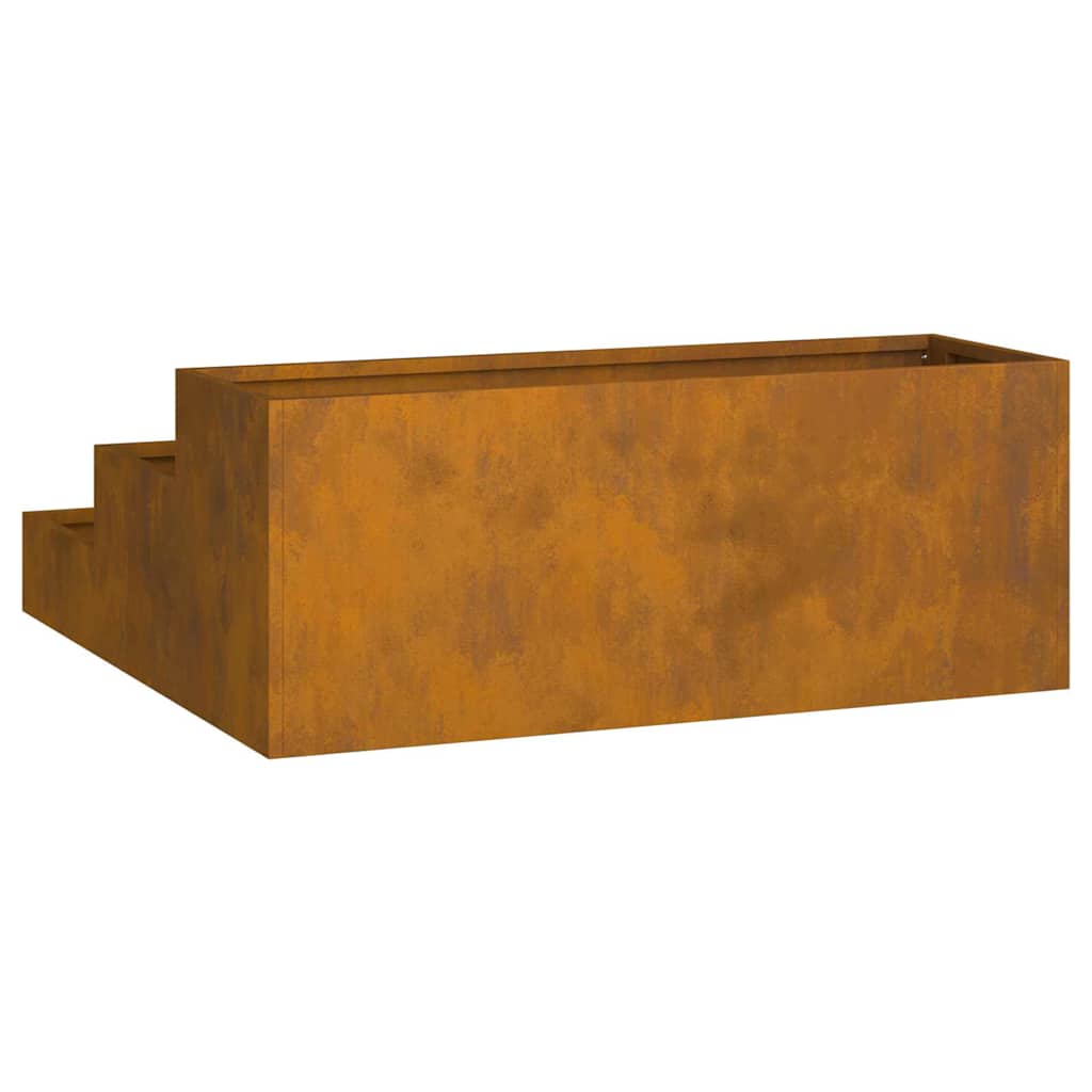 Vaso da giardino Ruggine 90 x 90 x 35 cm acciaio corten