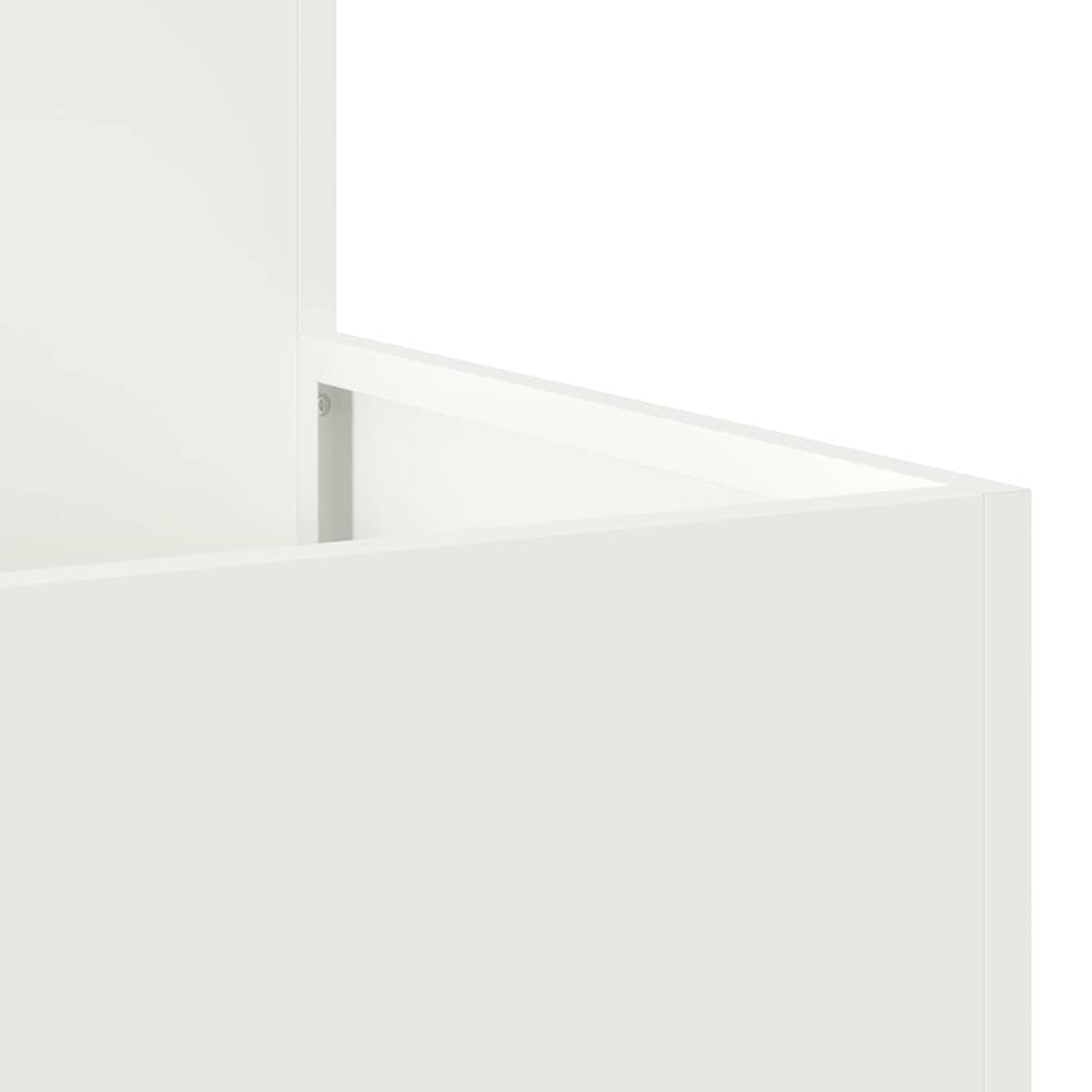 Vaso da giardino Bianco 80 x 80 x 48 cm Acciaio | homemem39