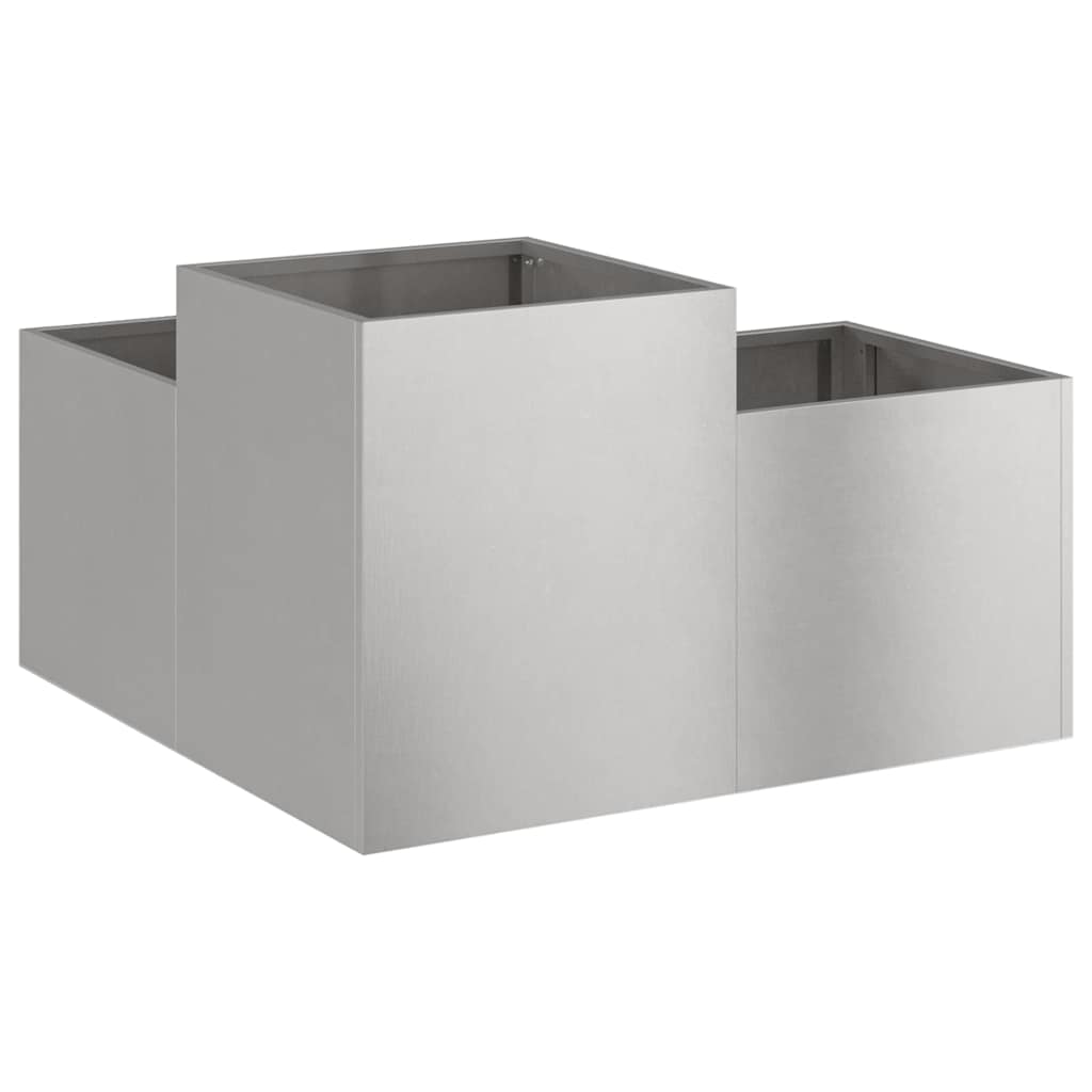 Vaso da giardino Argento 80 x 80 x 48 cm Acciaio inossidabile