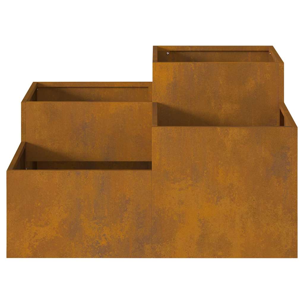 Vaso da giardino Ruggine 100 x 100 x 48 cm acciaio corten