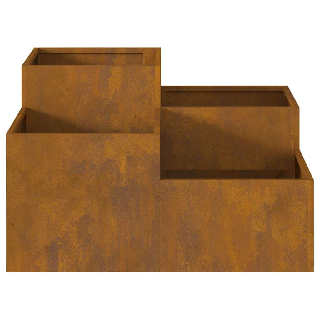 Vaso da giardino Ruggine 100 x 100 x 48 cm acciaio corten