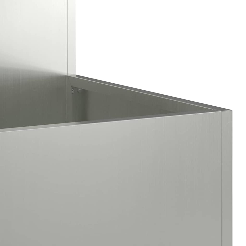Vaso da giardino Argento 100 x 100 x 48 cm Acciaio zincato