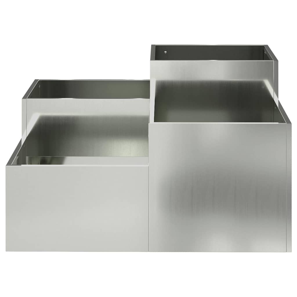 Vaso da giardino Argento 100 x 100 x 48 cm Acciaio zincato