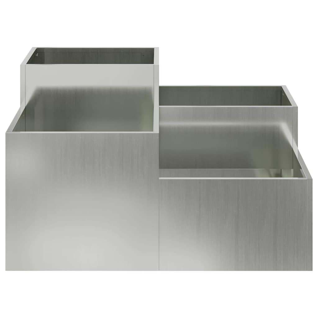 Vaso da giardino Argento 100 x 100 x 48 cm Acciaio zincato