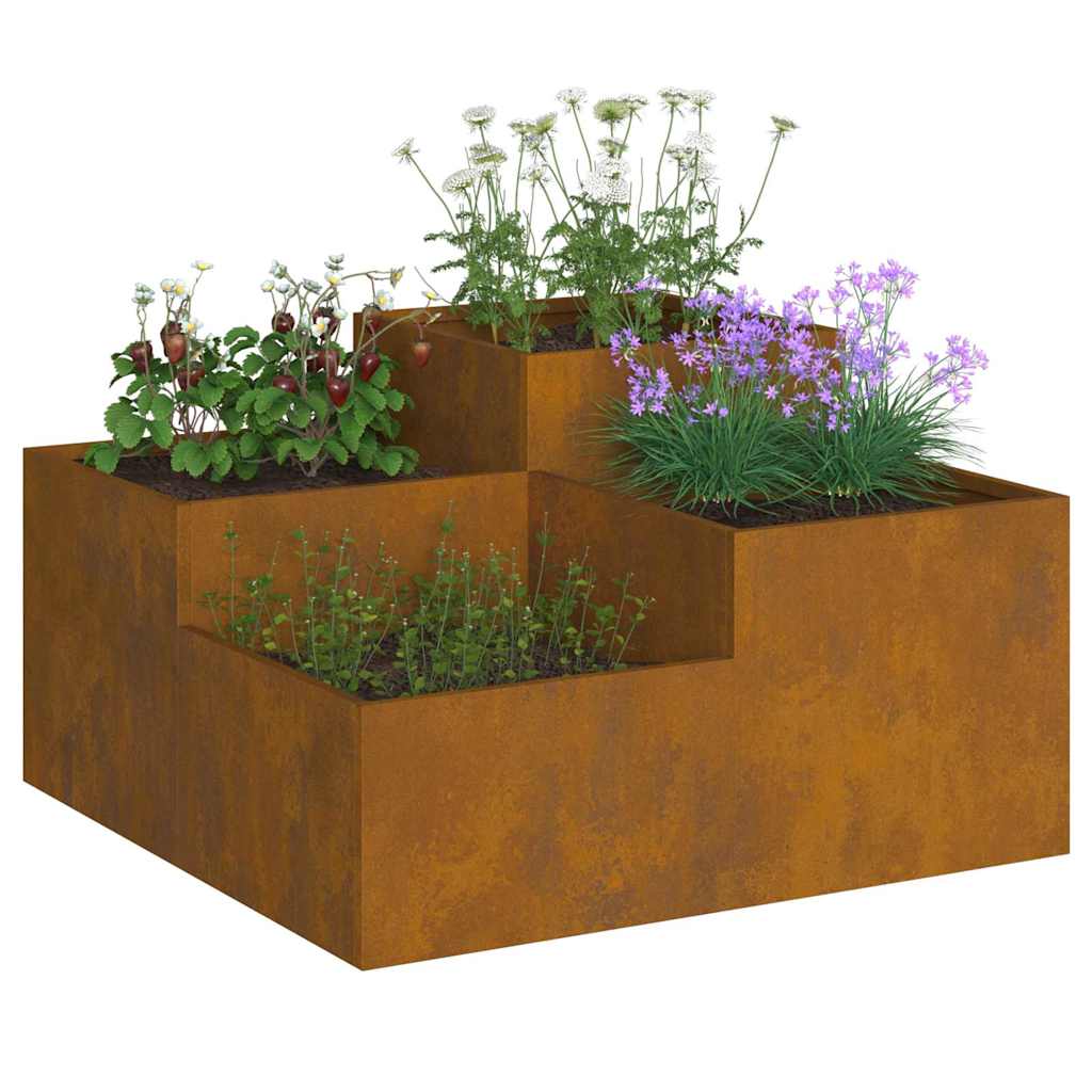 Vaso da giardino Ruggine 100 x 100 x 48 cm acciaio corten