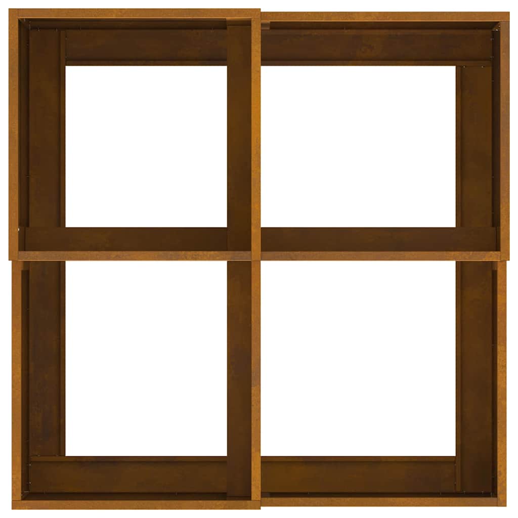 Vaso da giardino Ruggine 100 x 100 x 48 cm acciaio corten
