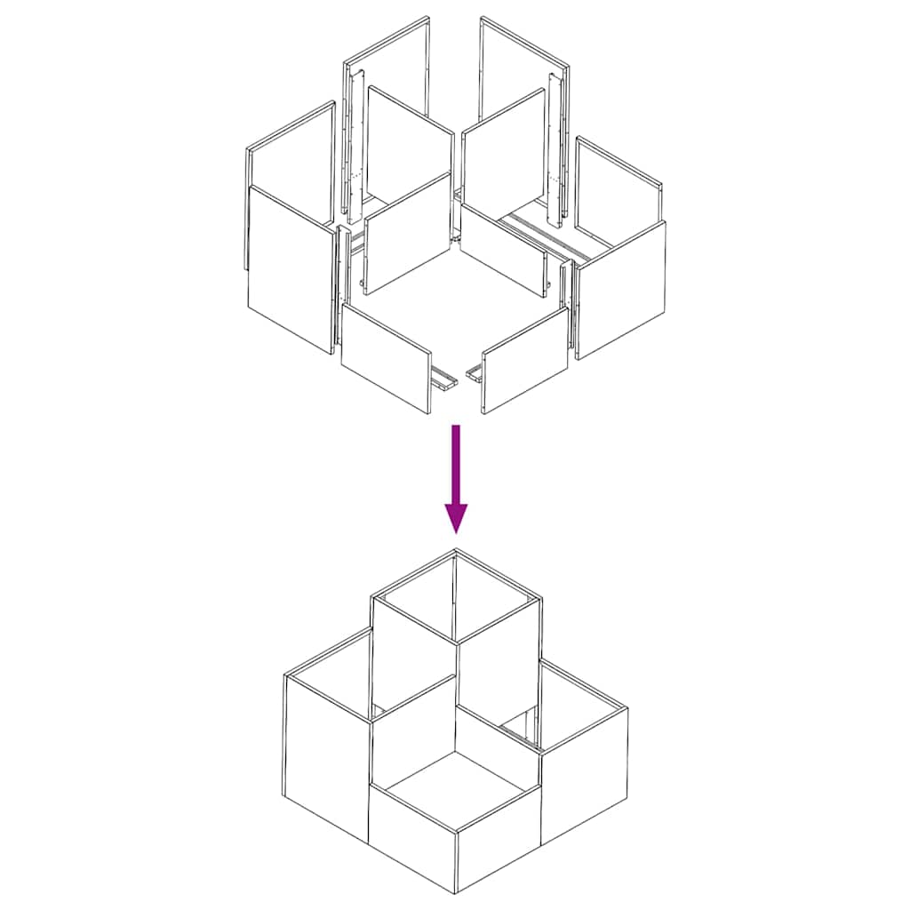 Vaso da giardino Argento 80 x 80 x 60 cm Acciaio inossidabile