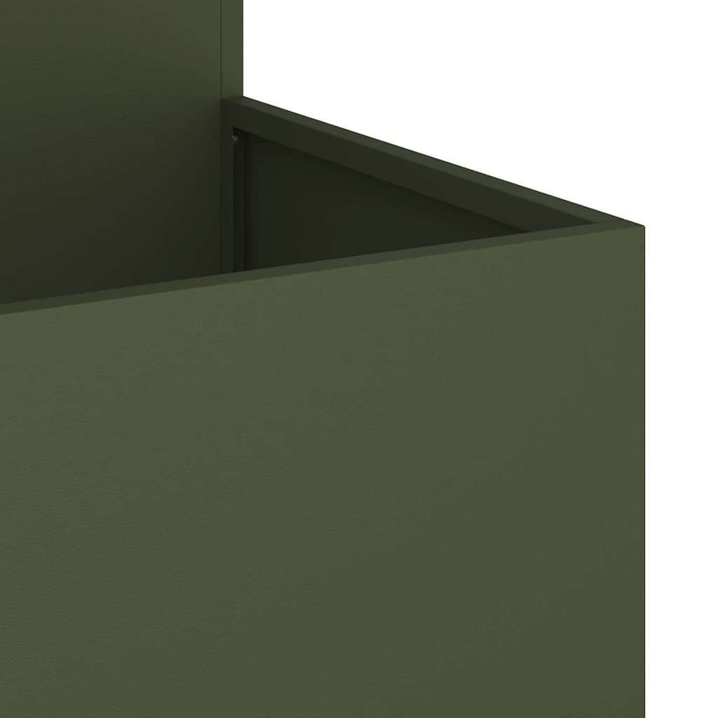Vaso da giardino Oliver verde 100 x 100 x 60 cm Acciaio