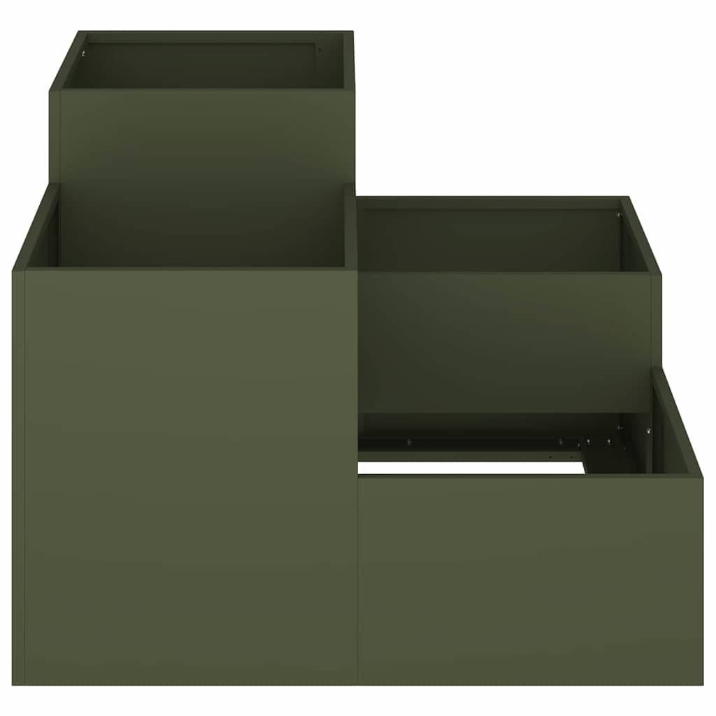 Vaso da giardino Oliver verde 100 x 100 x 60 cm Acciaio
