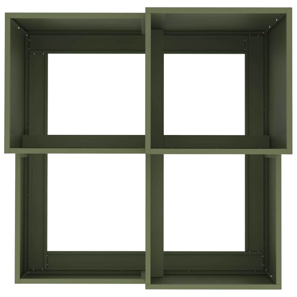 Vaso da giardino Oliver verde 100 x 100 x 60 cm Acciaio