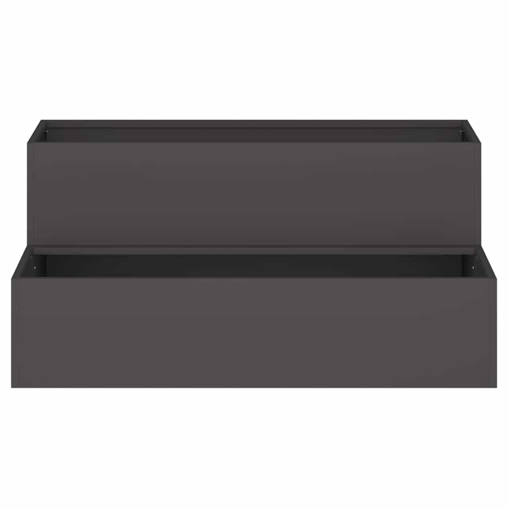 Vaso da giardino Nero 100 x 60 x 45 cm Acciaio