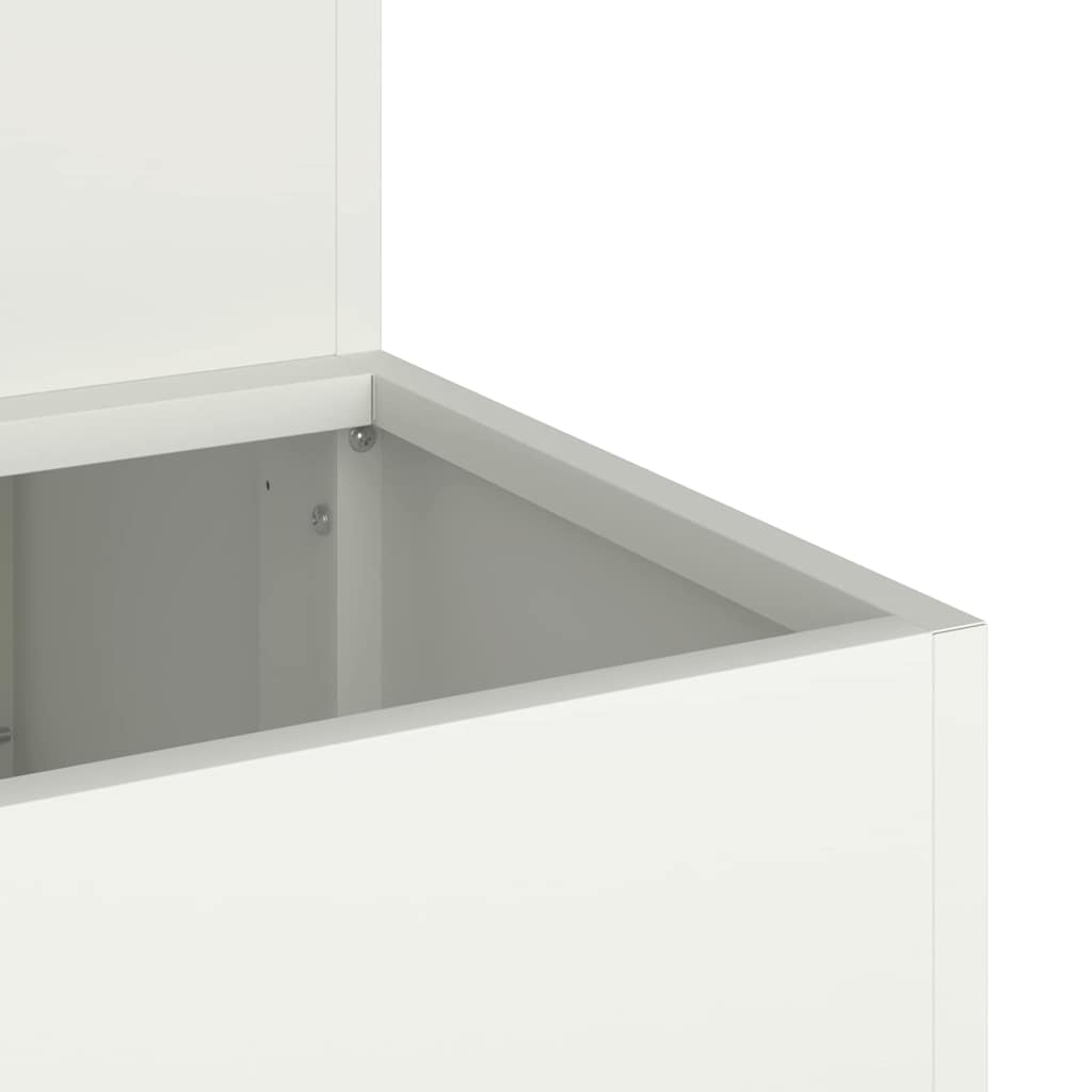 Vaso da giardino Bianco 100 x 60 x 45 cm Acciaio