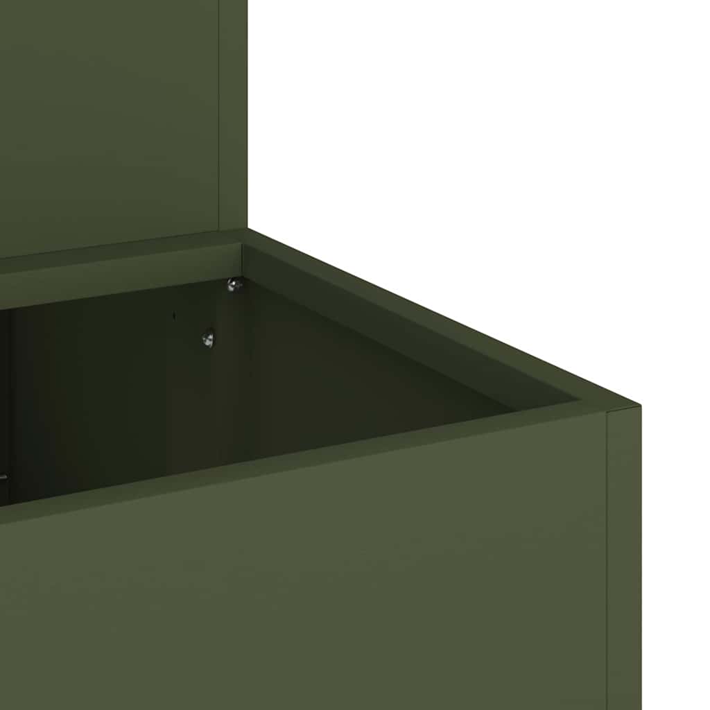 Vaso da giardino Oliver verde 100 x 60 x 45 cm Acciaio