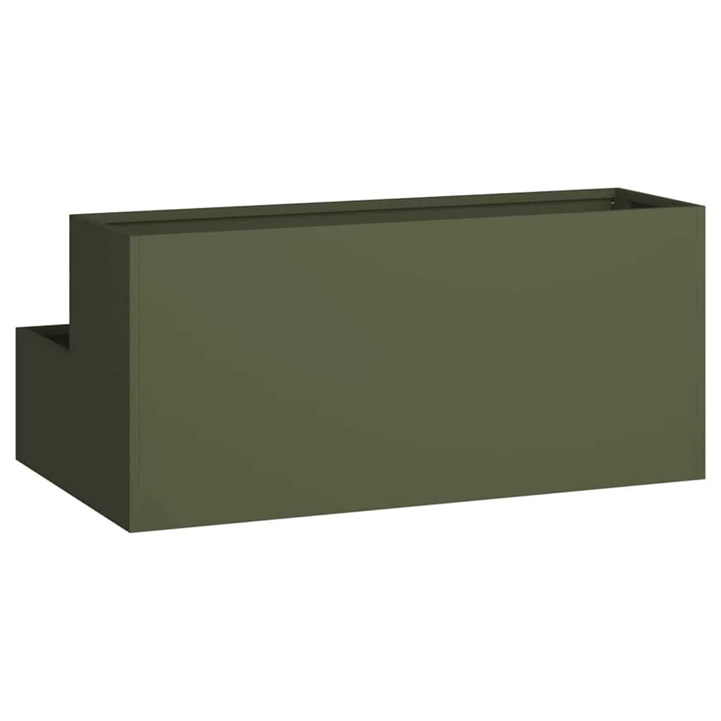Vaso da giardino Oliver verde 100 x 60 x 45 cm Acciaio