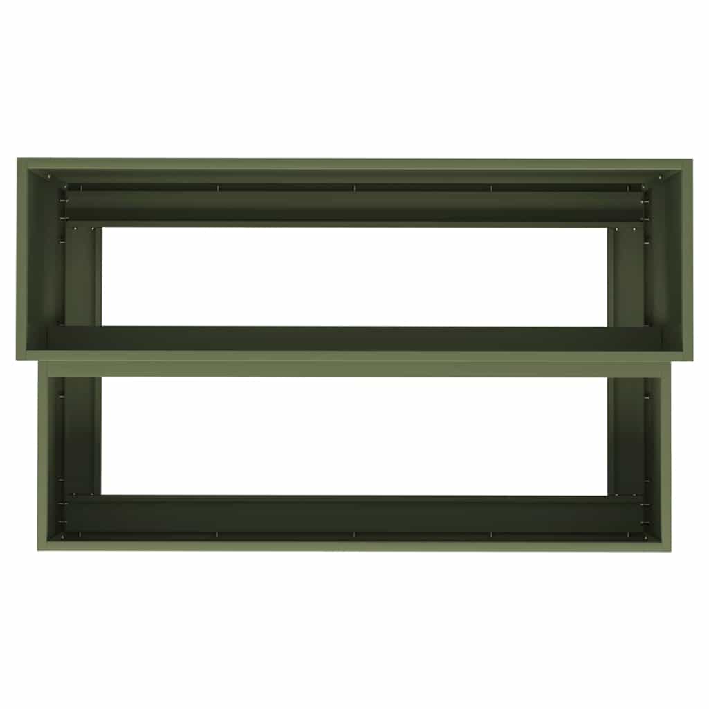 Vaso da giardino Oliver verde 100 x 60 x 45 cm Acciaio