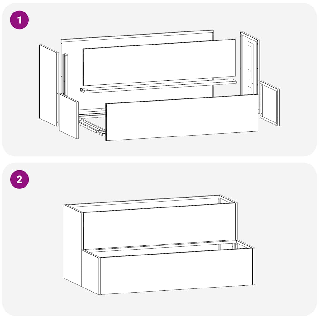 Vaso da giardino Argento 100 x 60 x 45 cm Acciaio inossidabile