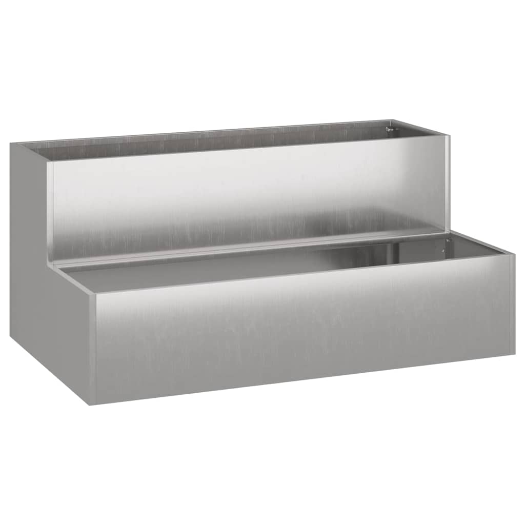 Vaso da giardino Argento 100 x 60 x 45 cm Acciaio inossidabile