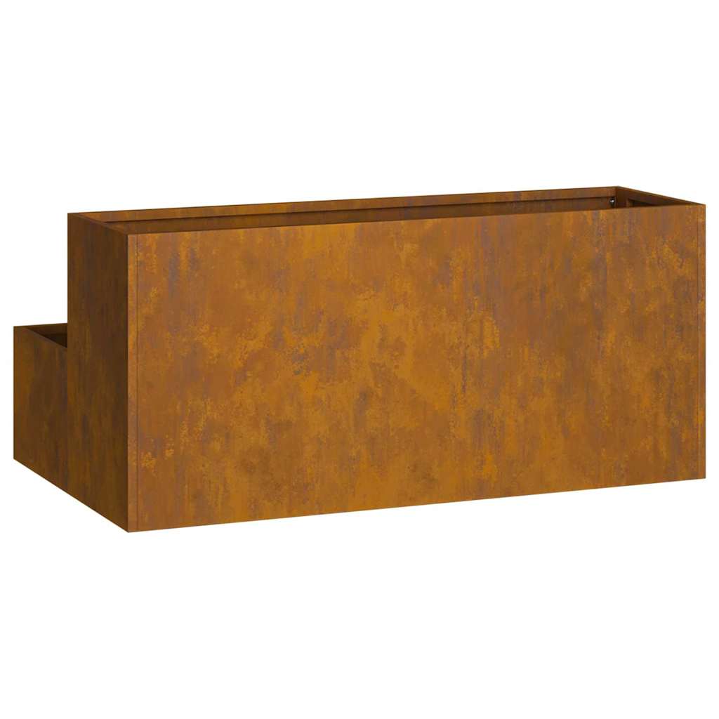 Vaso da giardino Ruggine 100 x 60 x 45 cm acciaio corten