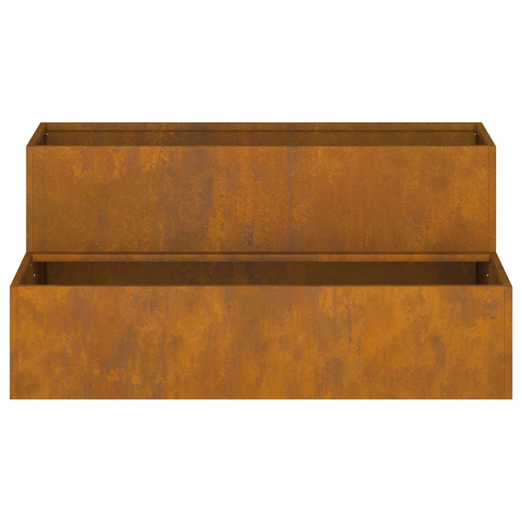 Vaso da giardino Ruggine 100 x 60 x 45 cm acciaio corten