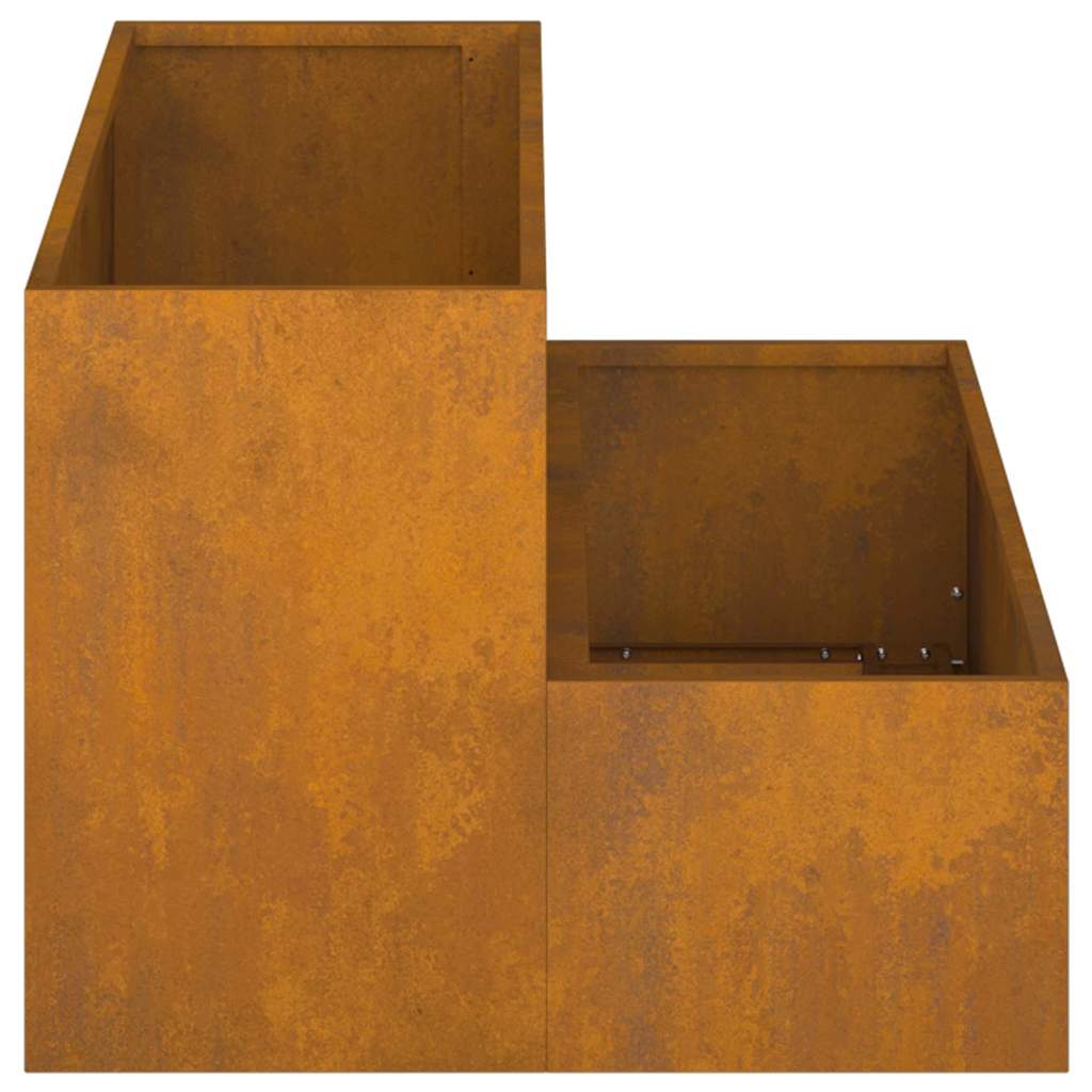 Vaso da giardino Ruggine 100 x 60 x 45 cm acciaio corten