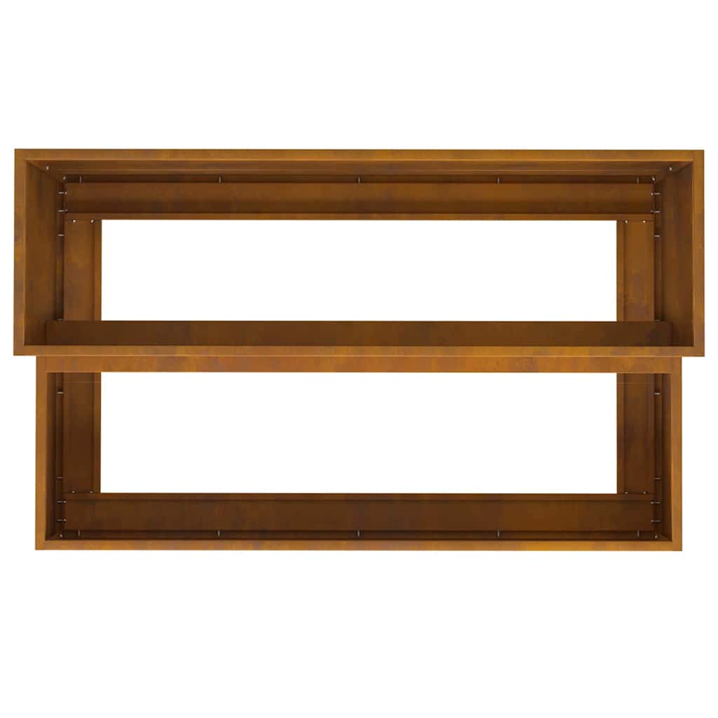 Vaso da giardino Ruggine 100 x 60 x 45 cm acciaio corten