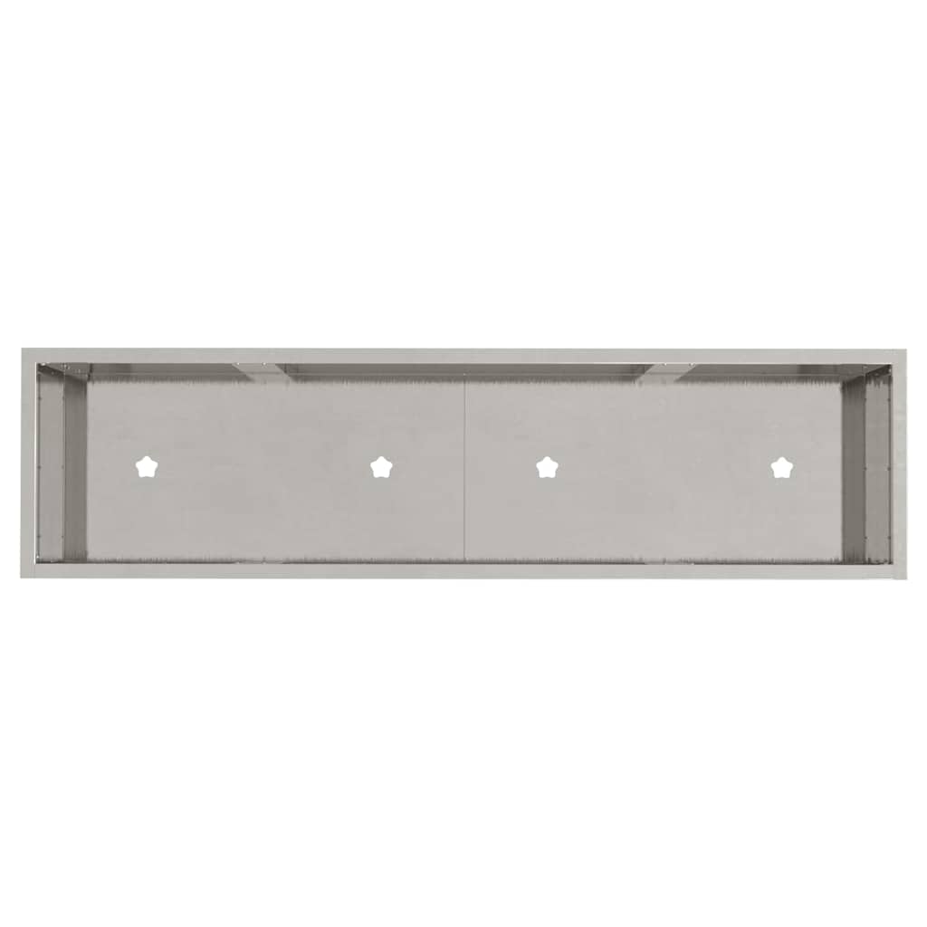 Vaso da Giardino Rialzato Argento 100 x 26 x 82 cm