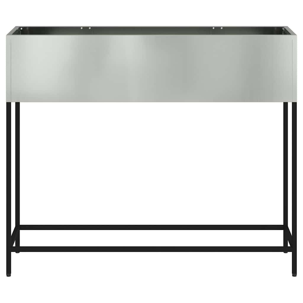 Vaso da Giardino Rialzato Argento 100 x 26 x 82 cm