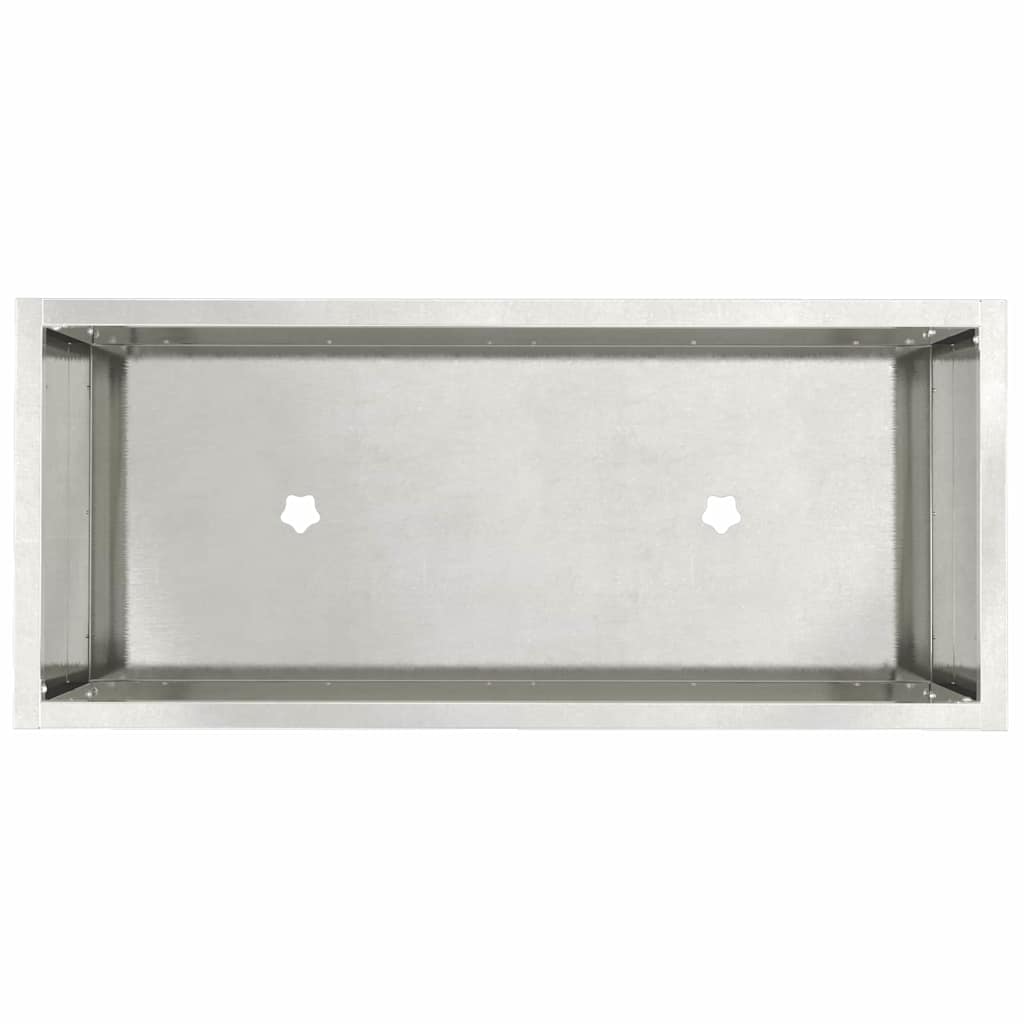 Vaso da Giardino Rialzato Argento 60 x 26 x 45 cm
