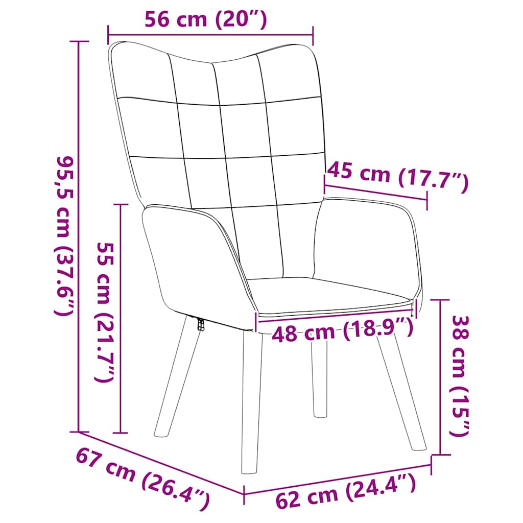 Sedia rilassante Crema 62 x 67 x 95.5 cm Tessuto