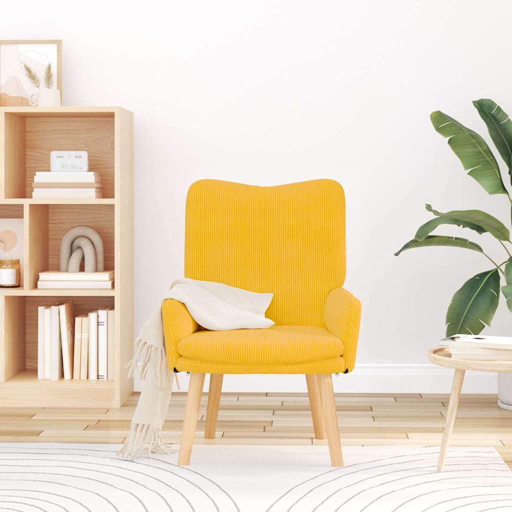 Sedia rilassante Giallo chiaro 63 x 67 x 94 cm Tessuto