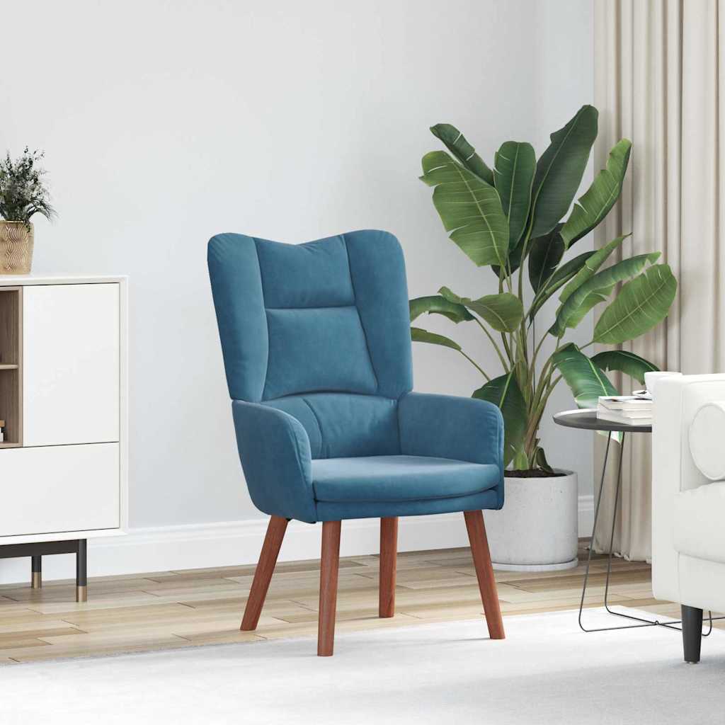 Sedia rilassante Blu 63 x 67 x 94 cm Velluto
