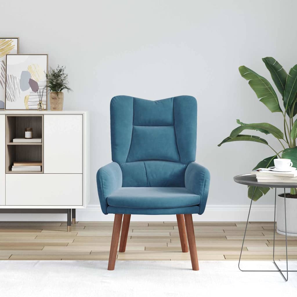 Sedia rilassante Blu 63 x 67 x 94 cm Velluto