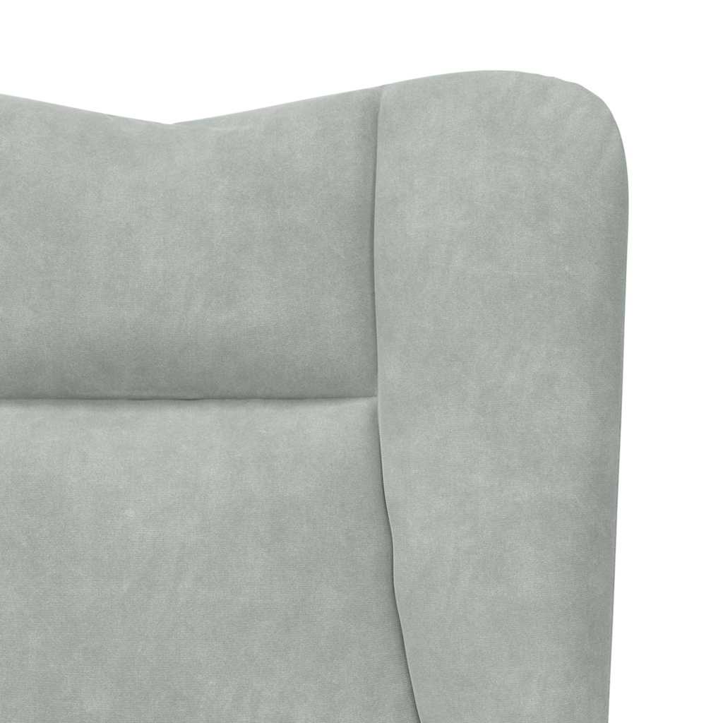 Sedia rilassante Grigio chiaro 63 x 67 x 94 cm Velluto