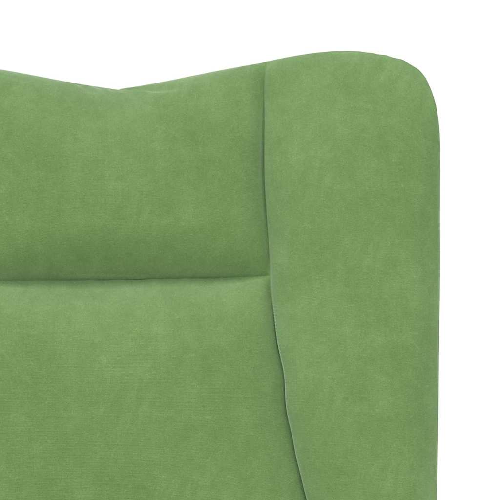Sedia rilassante Verde chiaro 63 x 67 x 94 cm Velluto