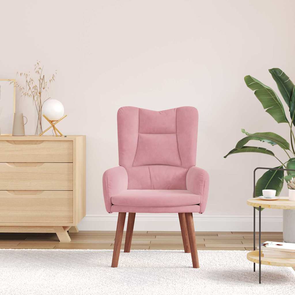 Sedia rilassante Rosa 63 x 67 x 94 cm Velluto