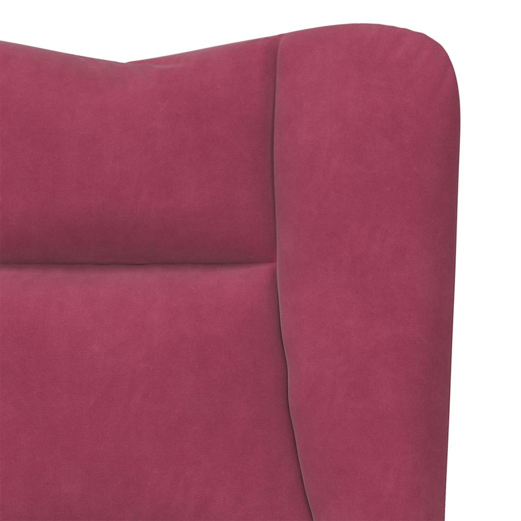 Sedia rilassante Rosso vino 63 x 67 x 94 cm Velluto