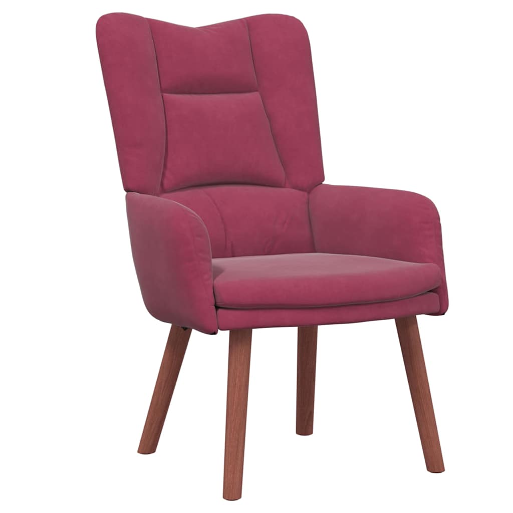 Sedia rilassante Rosso vino 63 x 67 x 94 cm Velluto