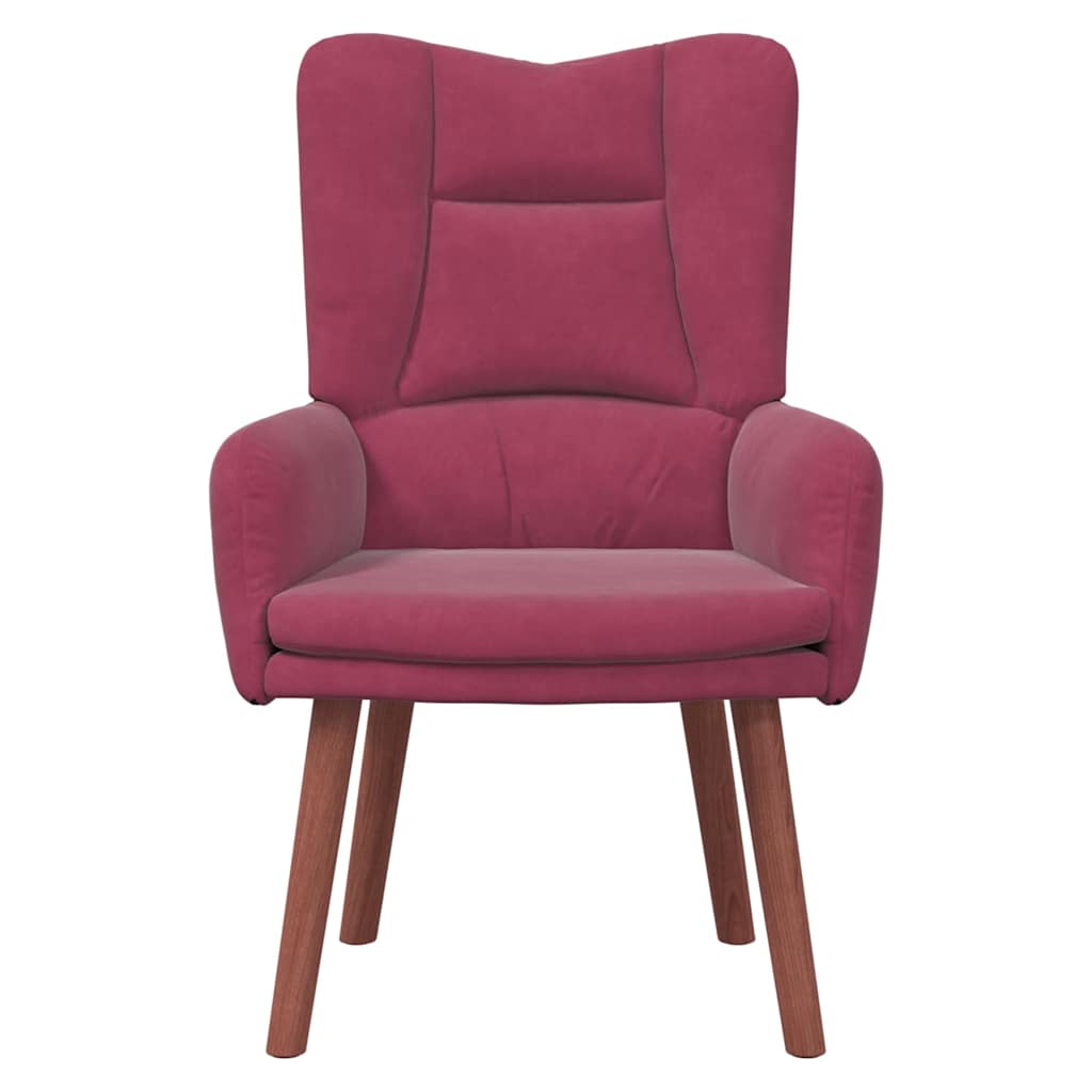Sedia rilassante Rosso vino 63 x 67 x 94 cm Velluto
