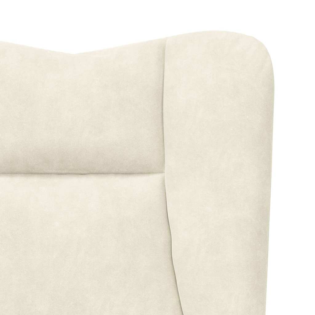 Sedia rilassante Crema 63 x 67 x 94 cm Velluto