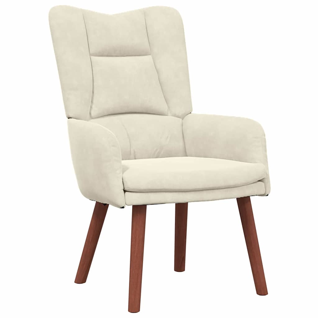 Sedia rilassante Crema 63 x 67 x 94 cm Velluto