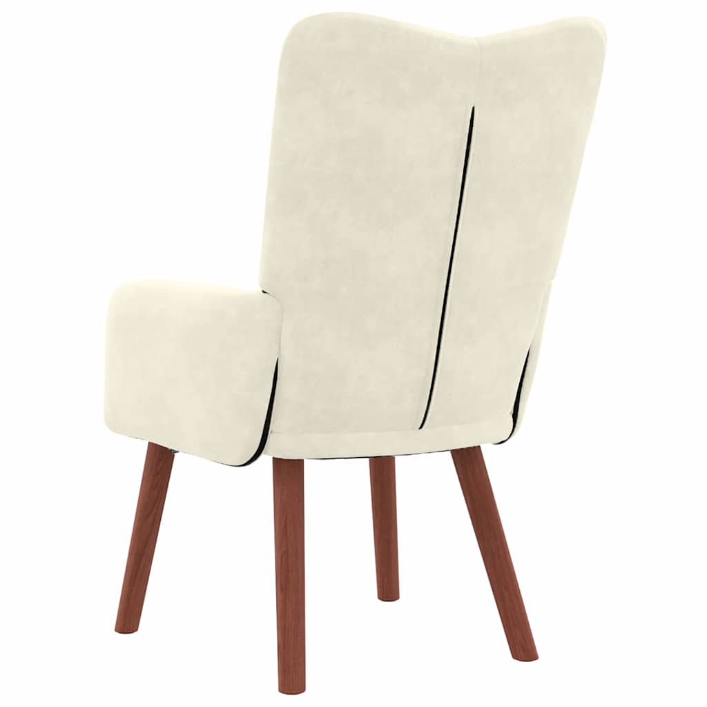 Sedia rilassante Crema 63 x 67 x 94 cm Velluto