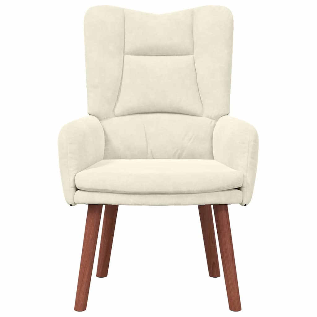 Sedia rilassante Crema 63 x 67 x 94 cm Velluto