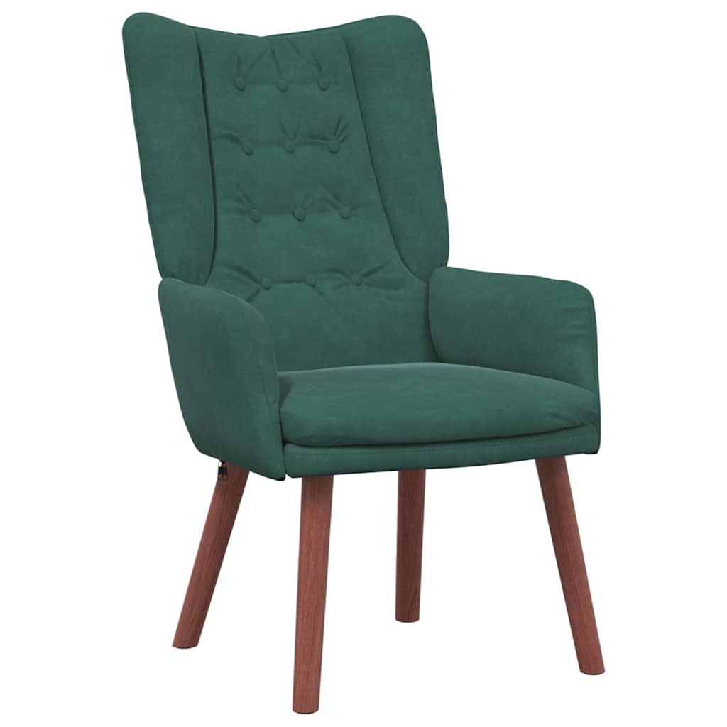 Sedia rilassante Verde scuro 63 x 67 x 94 cm Velluto