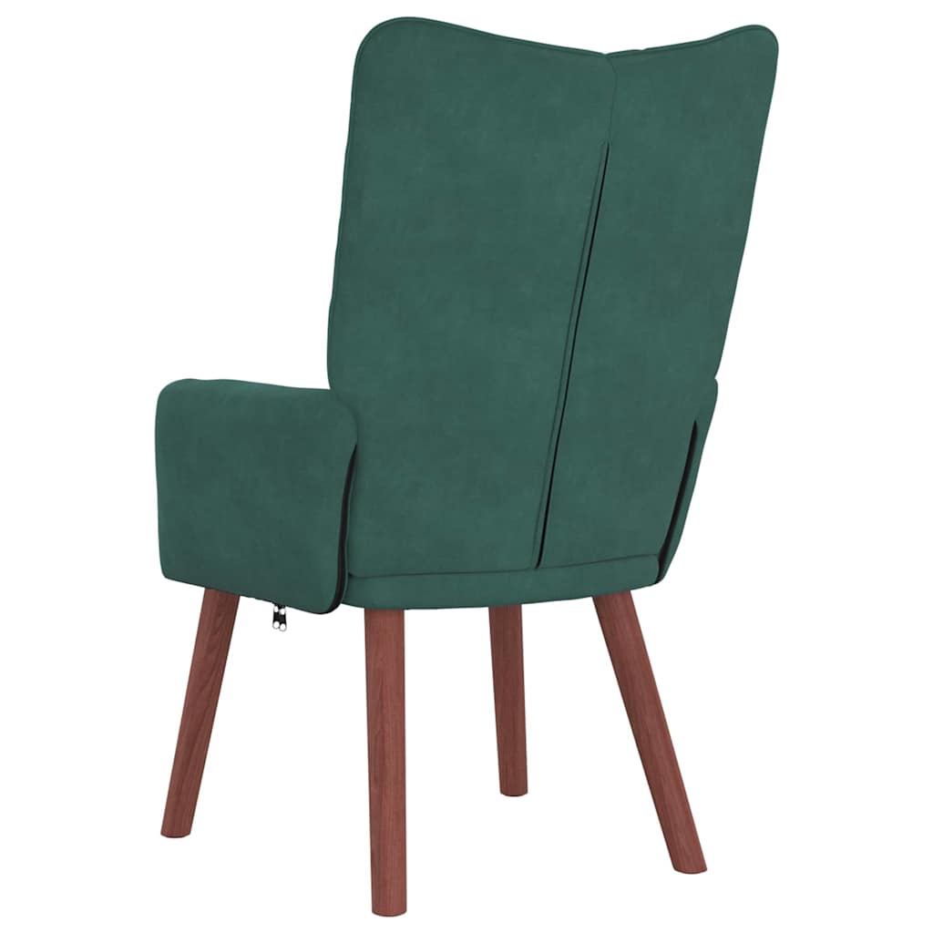 Sedia rilassante Verde scuro 63 x 67 x 94 cm Velluto