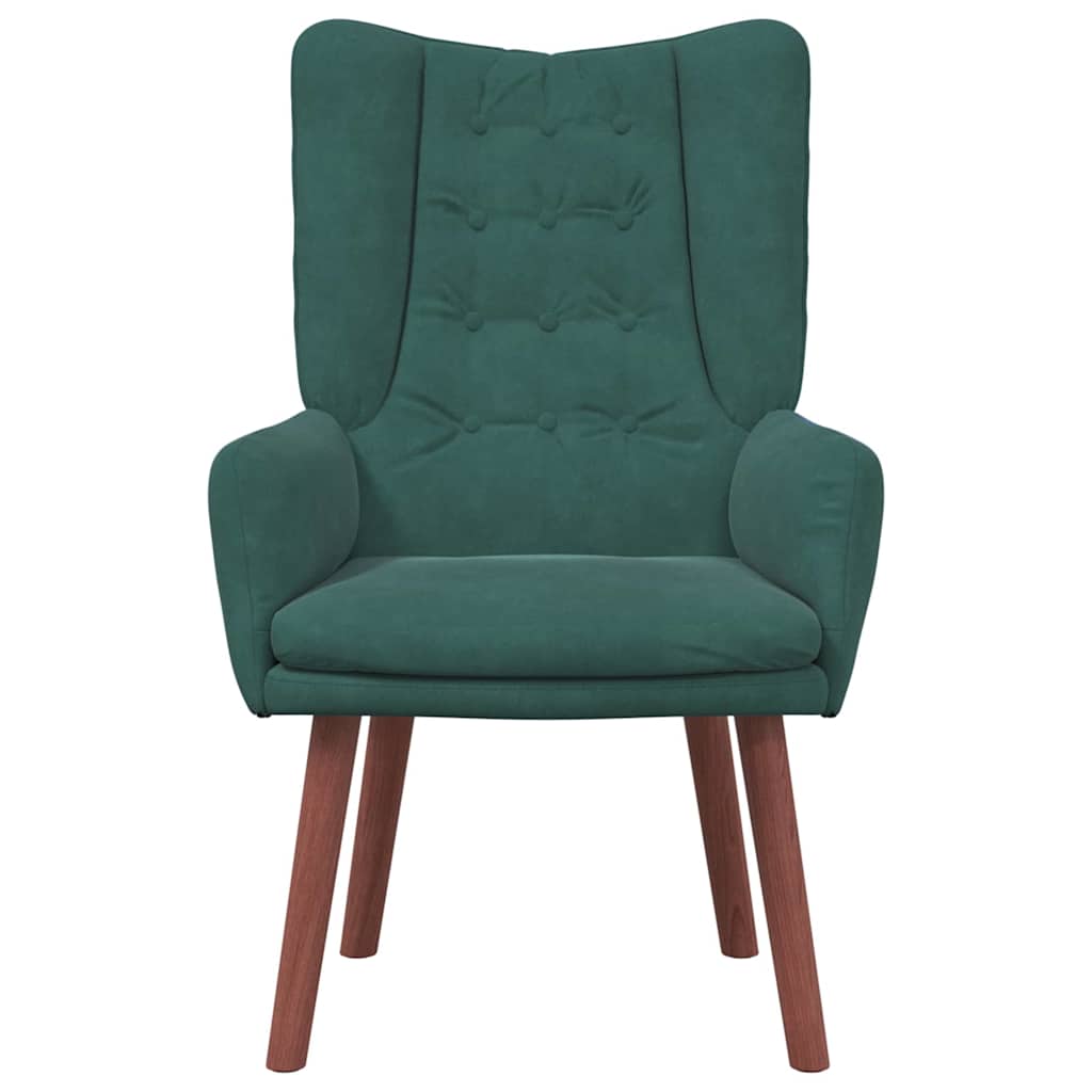Sedia rilassante Verde scuro 63 x 67 x 94 cm Velluto