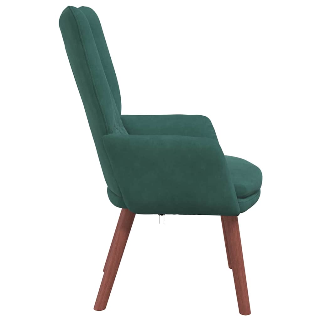 Sedia rilassante Verde scuro 63 x 67 x 94 cm Velluto